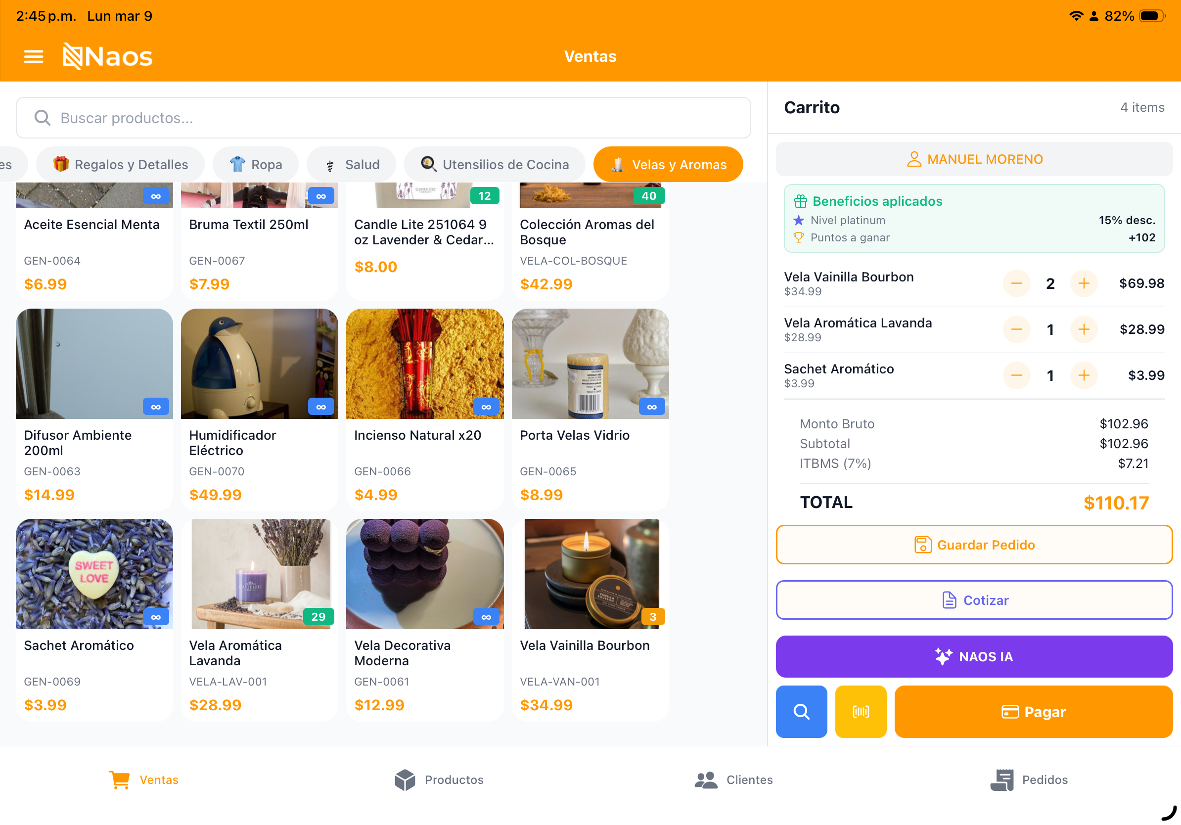 Botón NAOS IA en el carrito